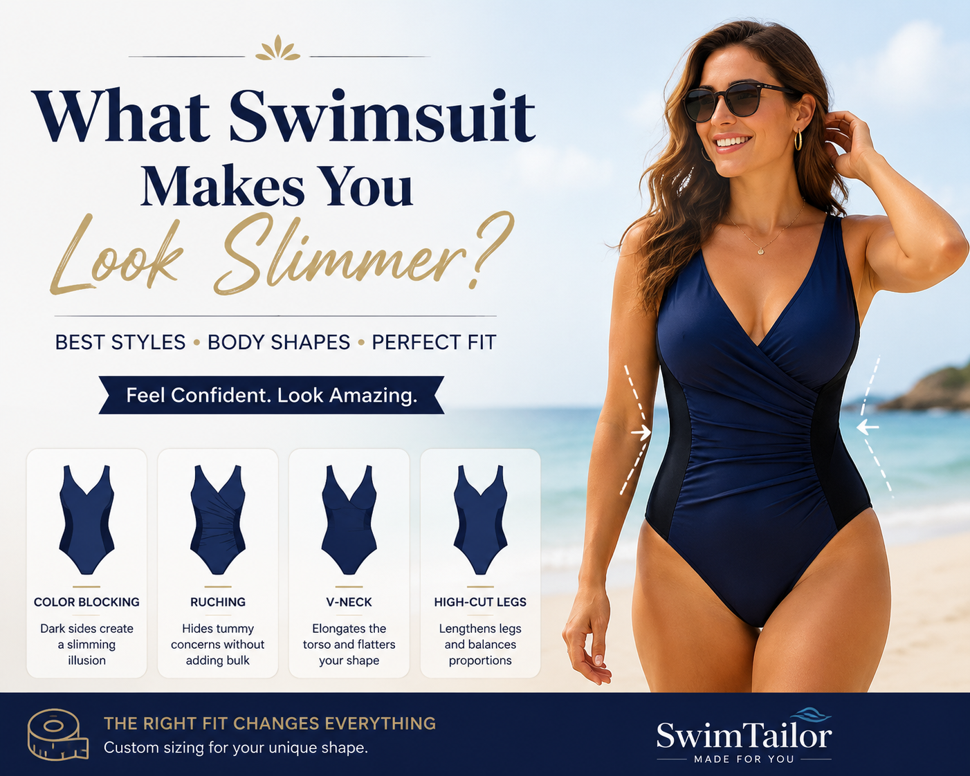 What Swimsuit Makes You Look Slimmer? Body Shape & Fit Guide | SwimTailor