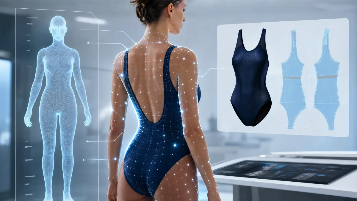 Digital fitting technology used for custom swimwear design