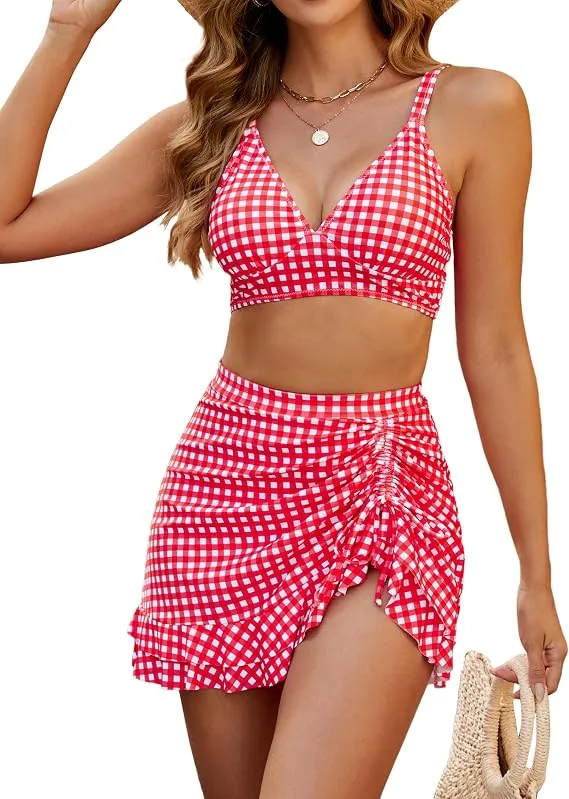 Blooming Jelly Women's High Waisted Bikini Sets Tummy Control Bathing Suit Two Piece Swim Suit 2026 Retro Swimsuit